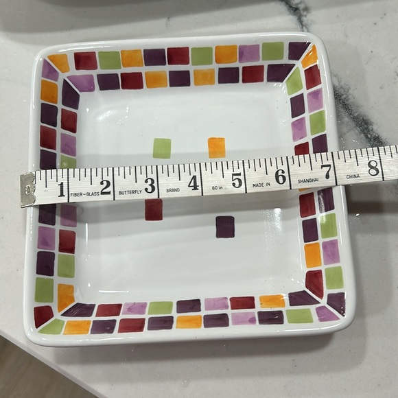 Pampered Chef “Simple Additions” Serving Tray/Platter + 4 Matching Plates - Picture 7 of 8